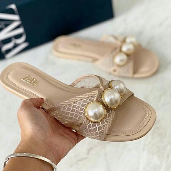 ZARA Mesh Slides NWT - Picture 3 of 12